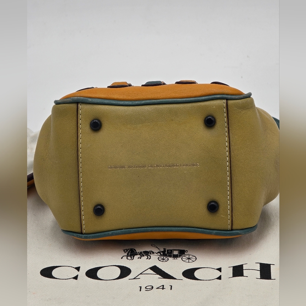 🔥RARE🔥Coach 1941 Double Kisslock Frame 23 W/ Links Goldenrod Multi - Picture 4 of 16